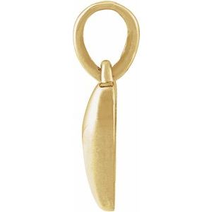 14K Yellow Gold 11.75 X 6.79 Mm Polished Puffed Heart Pendant
