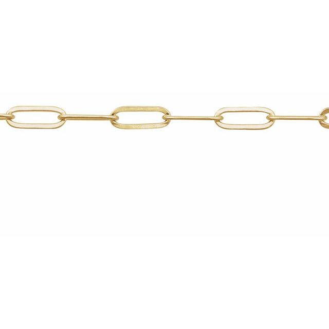 14K Yellow Or White Or Rose Gold Or Gold Filled Or Sterling Silver 2.1 Mm Polished Recycled Metal Paperclip-Style Chain