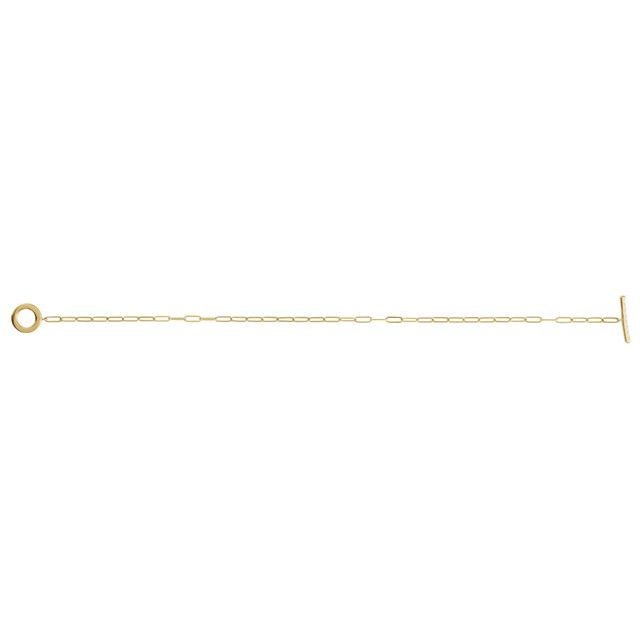 14K Yellow Gold Round 1.5 Mm 7 In I1, G-H Polished 1/10 Ctw Diamond Toggle Bracelet