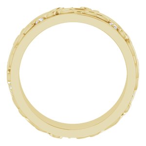 14K Yellow Gold Round 1.8 Mm G-H Si2-Si3 1/4 Ctw Natural Diamond Band Size 10