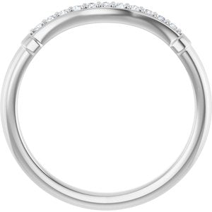 14K White Gold Round All Sizes Si2-Si3, G-H :: 0.07 Ctw Polished .07 Ctw Natural Diamond Matching Band