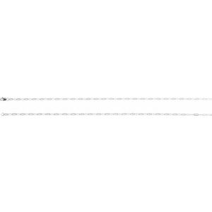 10K Yellow Or White Or Rose Gold 2.1 mm Lobster Clasp Paperclip-Style Chain