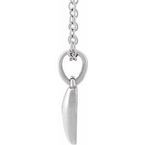 Sterling Silver 11.75 X 6.79 Mm 16-18 In Polished Puffed Heart Necklace