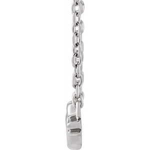 14K White Gold 12.32 X 4.61 Mm 18 In Polished Heart With Angel Wings Necklace