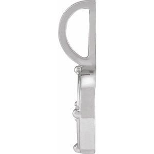 14K White Gold Round 1.5 Mm G-H I1 .015 Ct Natural Diamond Air Element Pendant