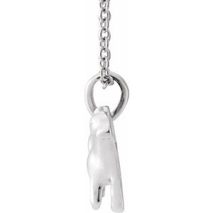 Sterling Silver 15.34 X 11.83 Mm 16-18 In Polished Horse Necklace