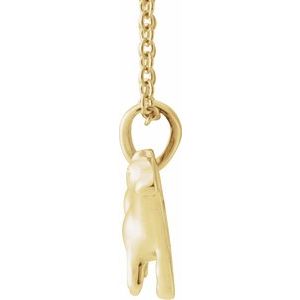 14K Yellow Gold 15.34 X 11.83 Mm 16-18 In Polished Horse Necklace