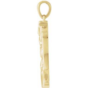 14K Yellow Gold 22.45 X 10.14 Mm Polished Western Boot Pendant