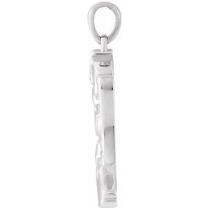 Sterling Silver 22.45 X 10.14 Mm Polished Western Boot Pendant