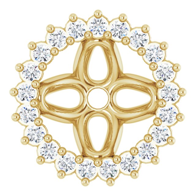 14K Yellow Or White Gold Polished Natural Diamond Earring Jackets