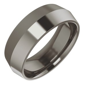 Titanium 7 Mm Comfort-Fit Knife-Edge Comfort Fit Band Size 8.5