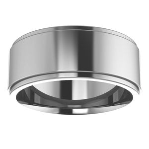 Cobalt 8 mm Flat Comfort-Fit Edge Band Size 10.5