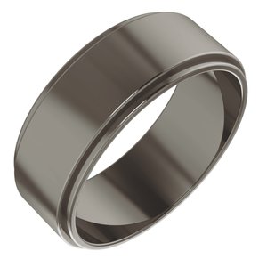 Titanium Or Zirconium 7 mm Flat Edge Band