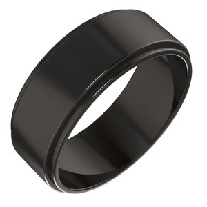 Titanium Or Zirconium 7 mm Flat Edge Band