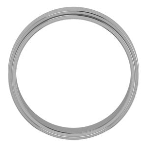 Cobalt Or Titanium Or Zirconium 6 mm Flat Edge Band