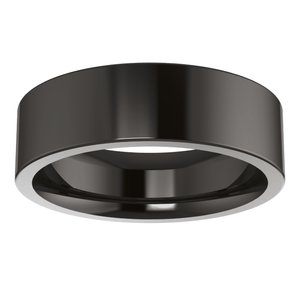 Zirconium 6 mm Flat Comfort-Fit Band