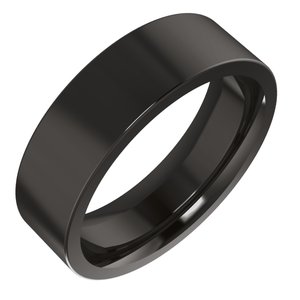 Zirconium 6 mm Flat Comfort-Fit Band
