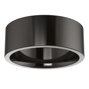 Zirconium 8 mm Flat Comfort-Fit Band