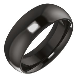 Cobalt Or Titanium Or Zirconium 7 mm Half Round Comfort-Fit Band