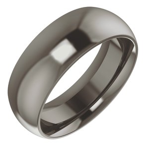 Cobalt Or Titanium Or Zirconium 7 mm Half Round Comfort-Fit Band