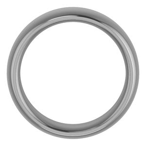 Cobalt Or Titanium Or Zirconium 7 mm Half Round Comfort-Fit Band
