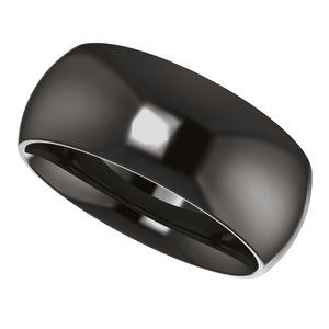 Zirconium Comfort-Fit Half Round Band