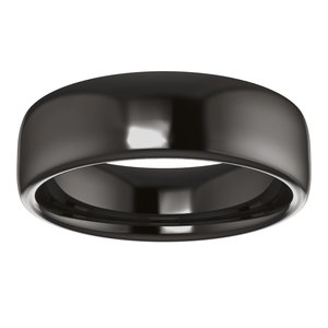 Zirconium 6 Mm Comfort-Fit Standard Weight Comfort-Fit Standard Weight European-Style Band Size 10