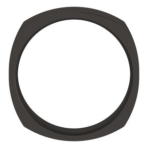 Zirconium 6 Mm Comfort-Fit Standard Weight Square Comfort-Fit Band Size 10
