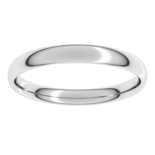 14K Yellow Or White Or Rose Gold Or Sterling Silver Or Platinum Comfort-Fit Lightweight European-Style Band