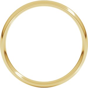18K Yellow Or Rose Gold 3 mm Comfort-Fit Lightweight European-Style Band