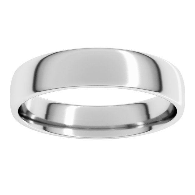 14K Yellow Or White Or Rose Gold Or Sterling Silver Or Platinum Comfort-Fit Lightweight European-Style Band
