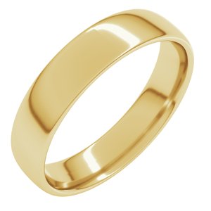 10K Yellow Or White Gold 5 mm Comfort-Fit Lightweight European-Style Band