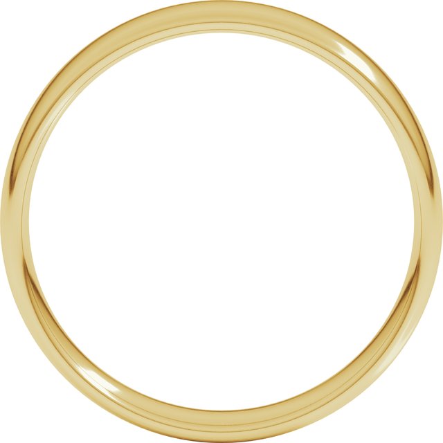 14K Yellow Or White Or Rose Gold Or Sterling Silver Or Platinum Comfort-Fit Lightweight European-Style Band