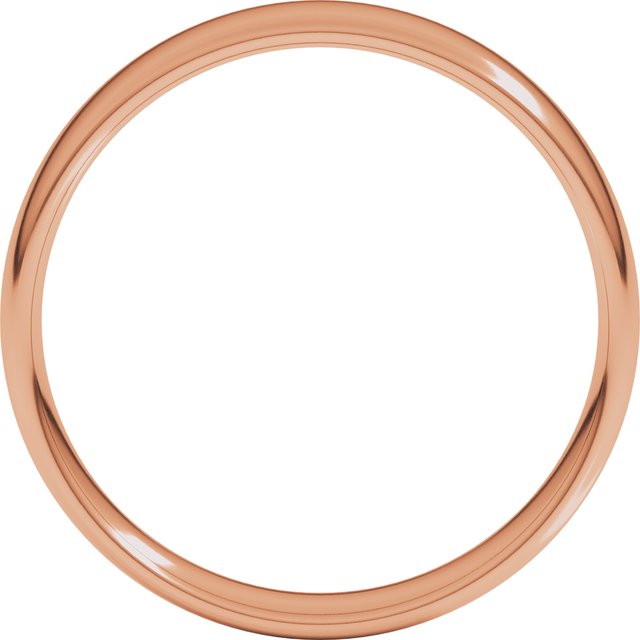 14K Yellow Or White Or Rose Gold Or Sterling Silver Or Platinum Comfort-Fit Lightweight European-Style Band