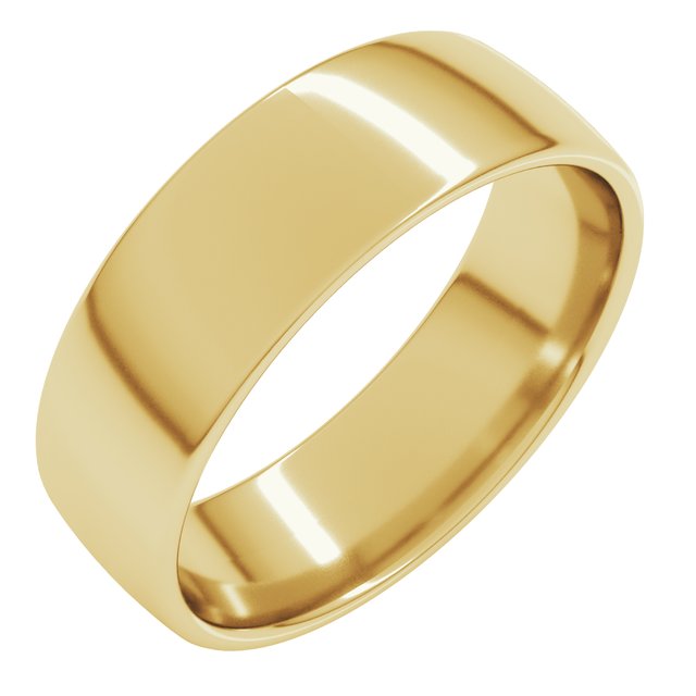 14K Yellow Or White Or Rose Gold Or Sterling Silver Or Platinum Comfort-Fit Lightweight European-Style Band