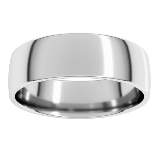 14K Yellow Or White Or Rose Gold Or Sterling Silver Or Platinum Comfort-Fit Lightweight European-Style Band