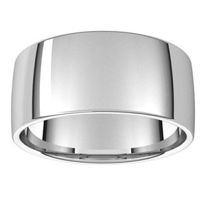 14K Yellow Or White Gold Or Platinum 10 mm Comfort-Fit Lightweight European-Style Band