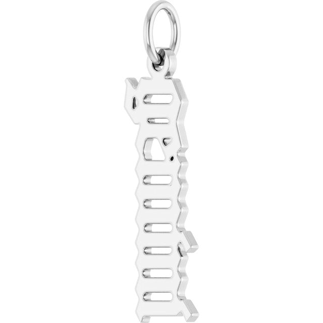 Sterling Silver Polished Gothic Zodiac Pendant