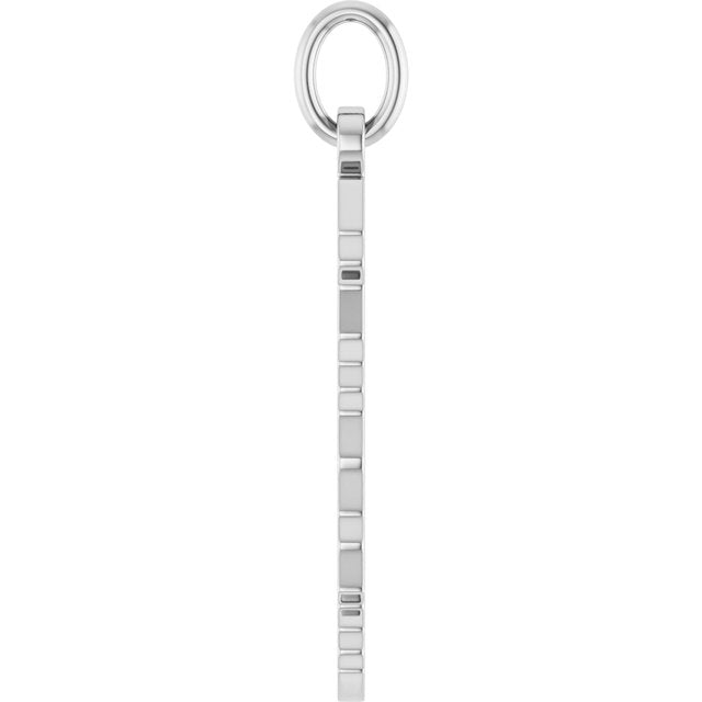 Sterling Silver Polished Gothic Zodiac Pendant