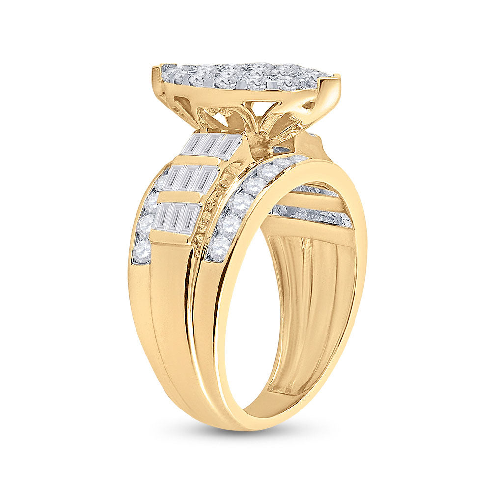 10K White Or Yellow Gold Diamond Oval Cluster Bridal Wedding Engagement Ring , Womens Size: 5-10