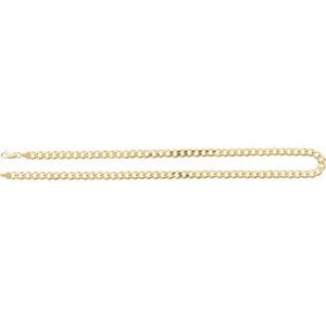 14K Yellow Gold Curb Chain, Length: 18 In, Width: 7 Mm