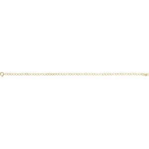 14K Yellow Gold Heart Chain, Length: 9 In, Width: 2.5 Mm