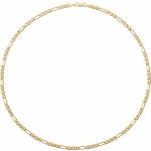 14K Yellow Gold Hollow Anchor Chain, Length: 20 In, Width: 3.95 Mm