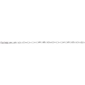 Sterling Silver Lobster Clasp Puffed Oval Cable Chain, Length: 7 In, Width: 3.9 Mm