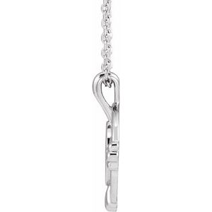 Sterling Silver 16.6 X 13.65 Mm 16-18 In Polished Engravable Sculptural Necklace