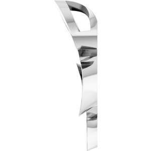 Sterling Silver 17.1 X 9.75 Mm Polished Freeform Pendant
