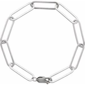 14K Yellow Gold Or Gold Filled Or Sterling Silver Lobster Clasp Paperclip-Style Chain, Width: 6.2 Mm