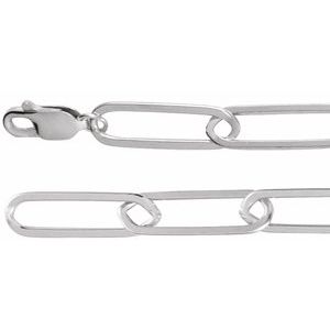 14K Yellow Gold Or Gold Filled Or Sterling Silver Lobster Clasp Paperclip-Style Chain, Width: 6.2 Mm
