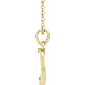 14K Yellow Gold 16.2 X 8.72 Mm 16-18 In Polished Horseshoe Necklace