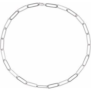 14K Yellow Gold Or Gold Filled Or Sterling Silver Lobster Clasp Paperclip-Style Chain, Width: 6.2 Mm